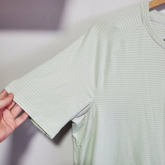 LULULEMON Drysense Training Short Sleeve Shirt Heathered Creamy Mint Men's XL - Picture 4 of 10